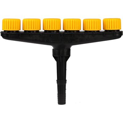 Garden Porous Sprayer Atomizer Nozzles Sprinkler Adjustable Water Spray Range Multi-Head Water Sprayer Sprinklers with 6 Nozzles Sprayer Pump