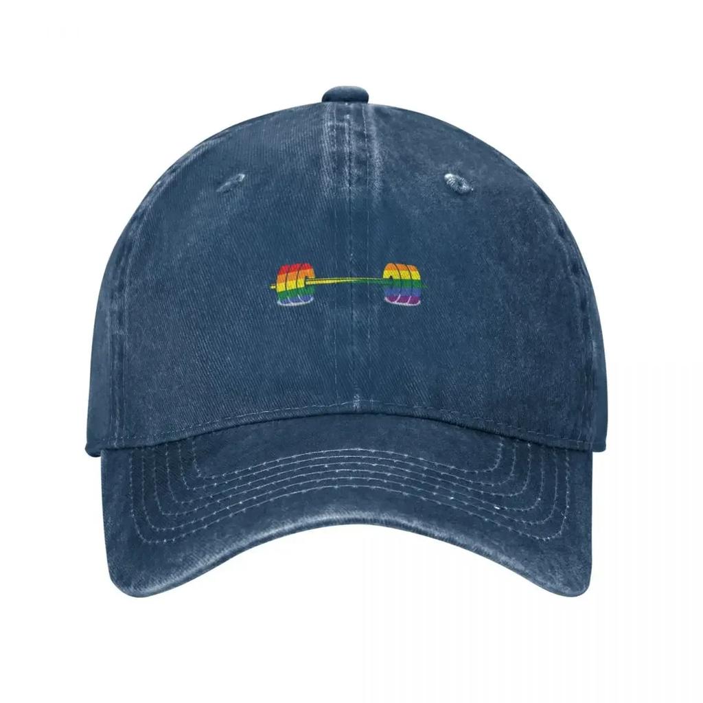 Pride Rainbow Barbell Baseball Cap Dropshipping Rave Womens Beach Outlet Mens