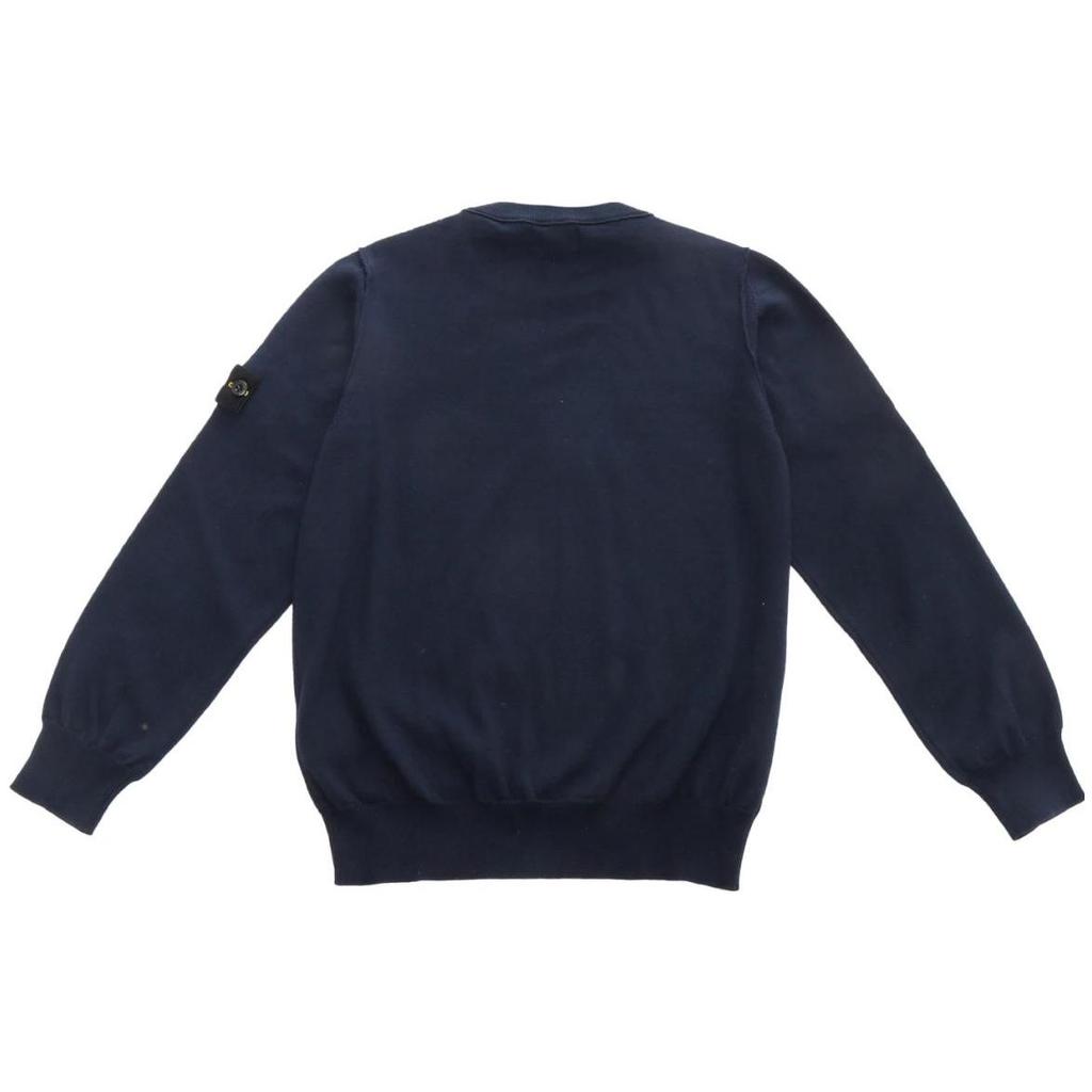 Stone Island Sweater Solid Color Crew Neck Pullover Long Sleeve Kids sweaters Blue 7816501A4-V0020