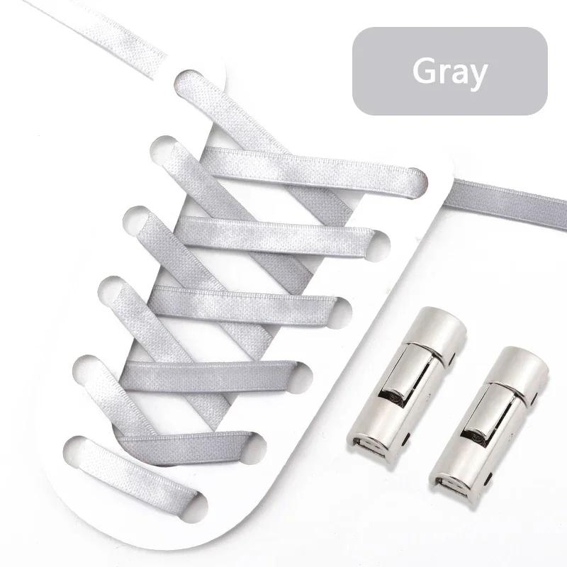 No Tie Shoelaces For Sneakers Elastic Shoe Laces Rainbow Precision Organization Metal Buckle Lock Lazy Shoelace Flat 17 Colors
