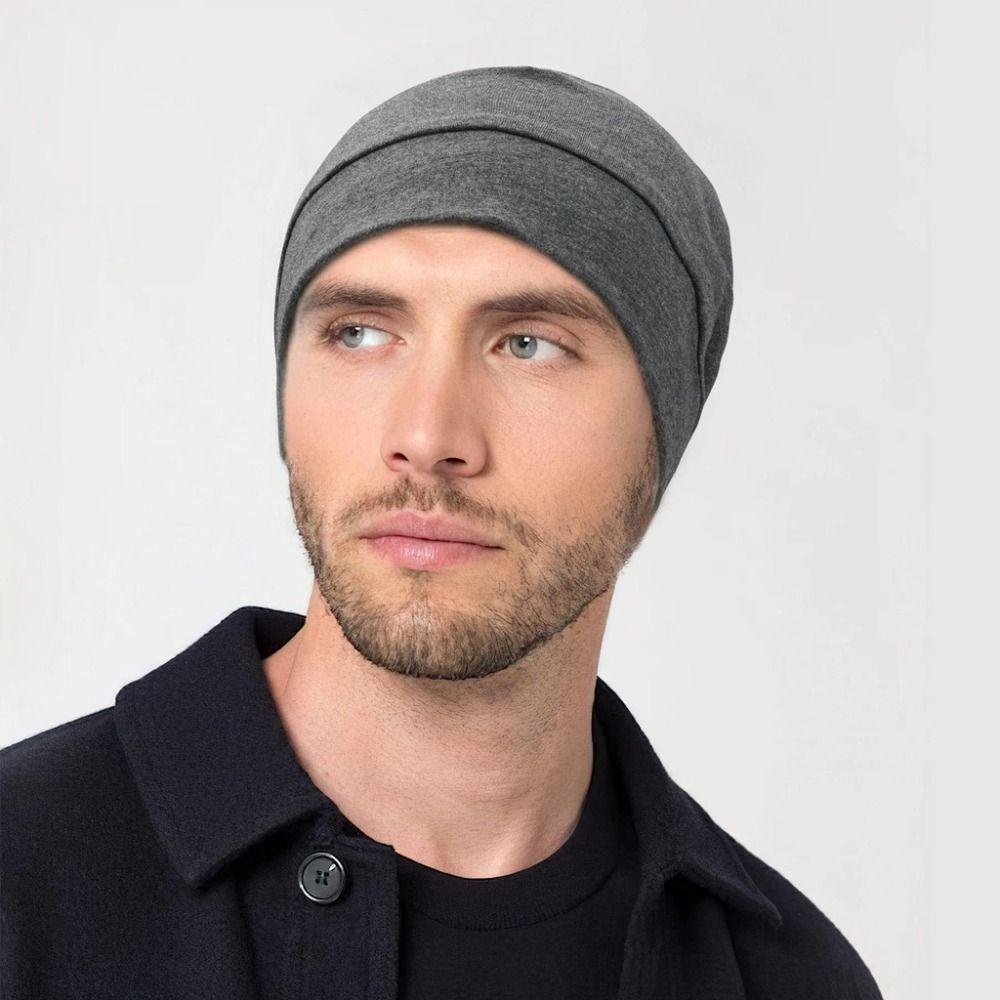 Cappello Berretto in Cotone alla Moda Traspirante Sottile Skullies Cappellino Casual Monocolore Berretto per Uomini Donne
