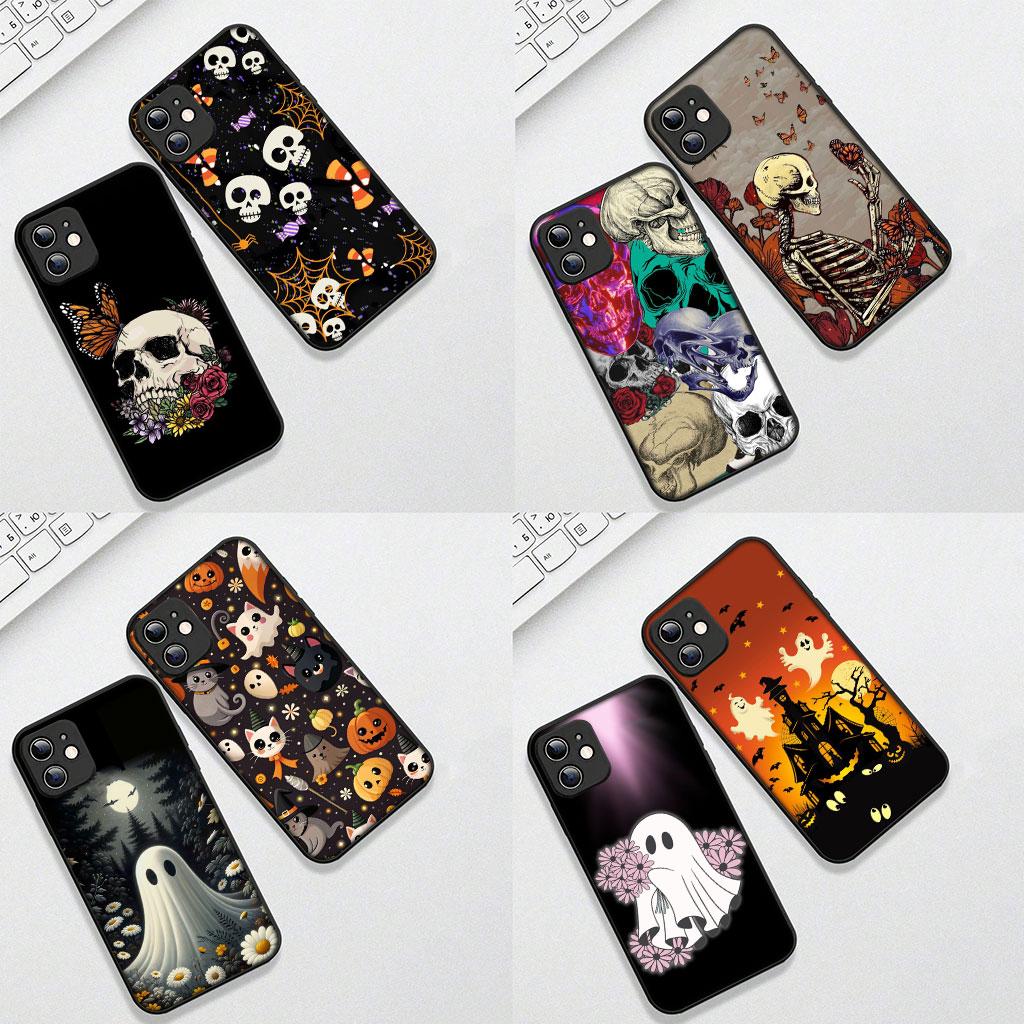 for Motorola Moto Edge 50 One 30 Fusion 40 neo Ultra Pro 20 Lite G85 G84 E15 E14 Case Halloween Little Ghost with Pumpkin Art