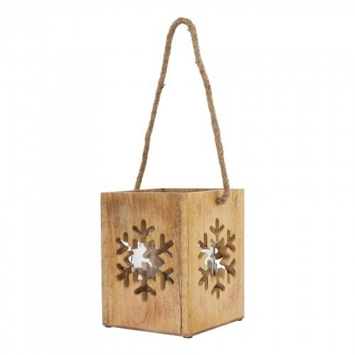 Hill Interiors Wooden Snowflake Tealight Holder