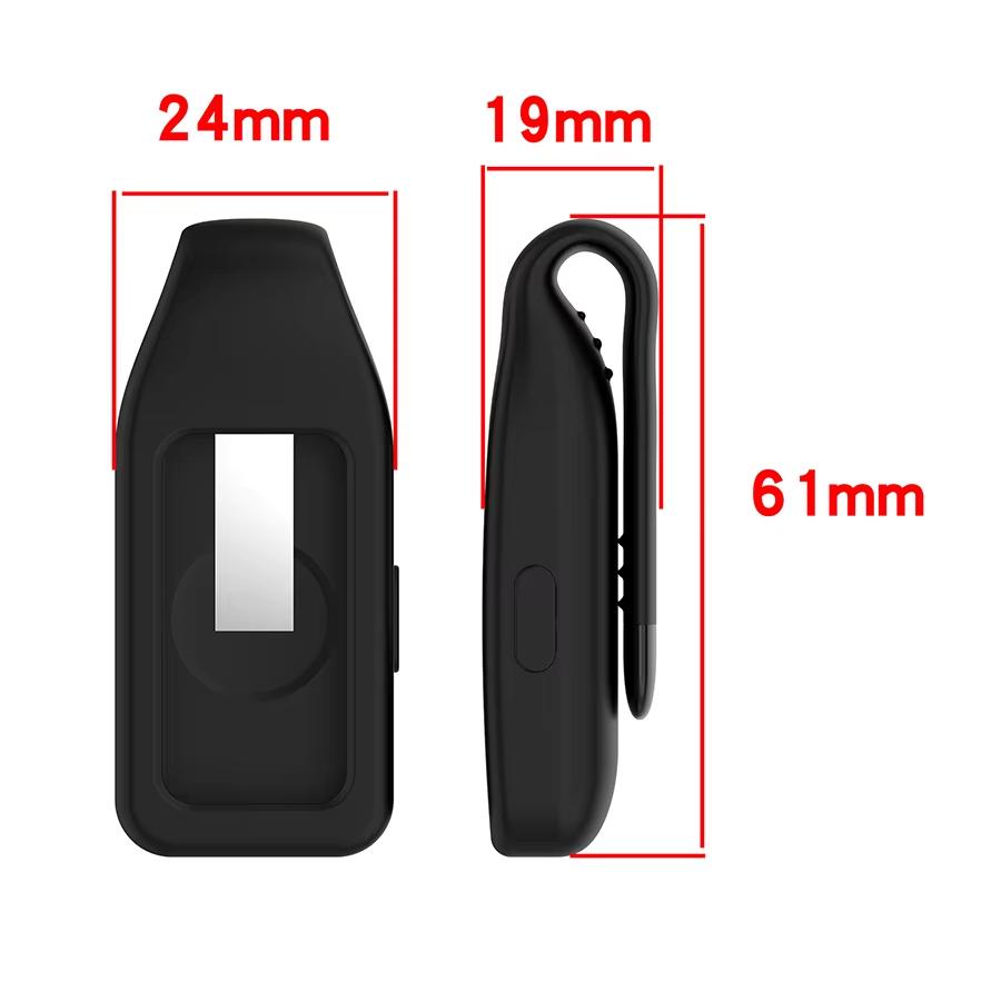 Silicone Storage Case Clip for Mi band 8/9/10 Series sport Protective Case with Steel Clip Closure xiaomi smart band 10 9 cover