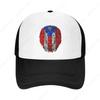 Puerto Rico Flag Lion Baseball Cap Trucker Hat for Unisex and Women Adjustable Outdoor Mesh Hat Black