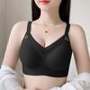 Plus Size Women Fixed Cup No Underwire Thin Comfortable Bra For Large Bust