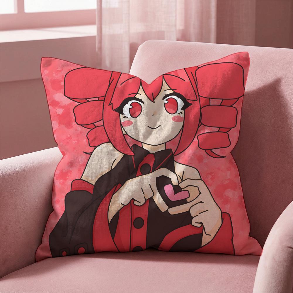 Kasane Teto Anime Cushion Cover Multi-Scene Pillow Cover for Home & Car - Reversible, Soft & Durable for Daily Use