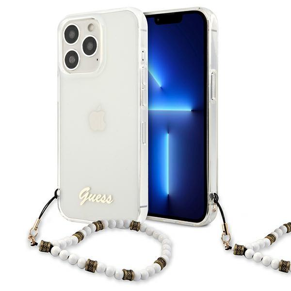 Guess Guhcp13Lkpswh Iphone 13 Pro / 13 6,1 Transparent Hardcase White Pearl