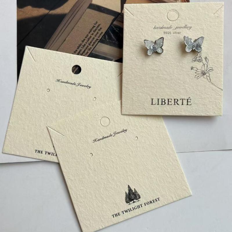 Fashionable and Minimalist Accessory Cardstock Earrings and Necklaces Display Card Hairbands Hair Clips Packaging Paper Cards Jewelry Back Cardboard