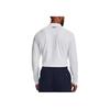 Under Armour Solid Color Printed Long Sleeve Polo Shirt Men Tops White 1379728-100