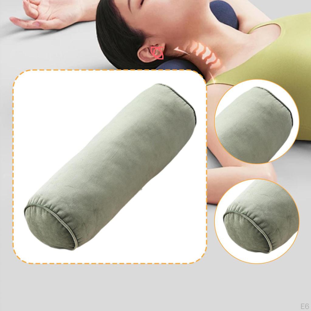 Breathable Round Neck Pillow Cervical Roll for Sofa Car Leg Knees 50x17cm