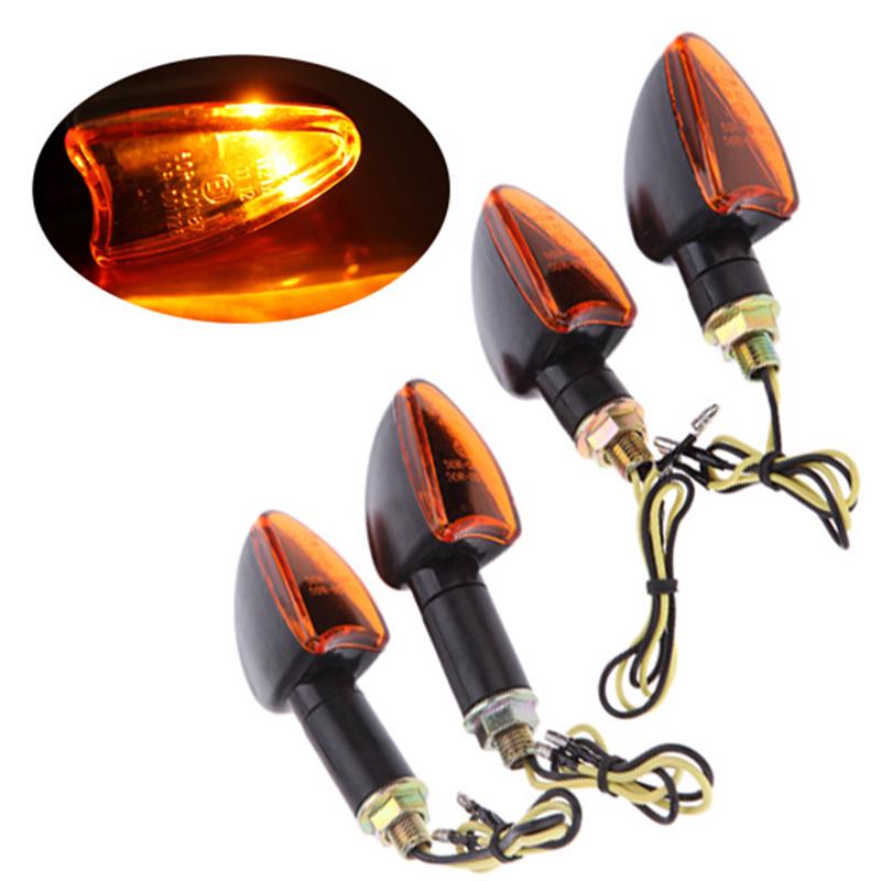 NEW-Universal 12V Motorcycle Turn Signal Indicator Light Front Back Flashing Halogen Light Blinker Flash Bike Lamp For Honda Suz