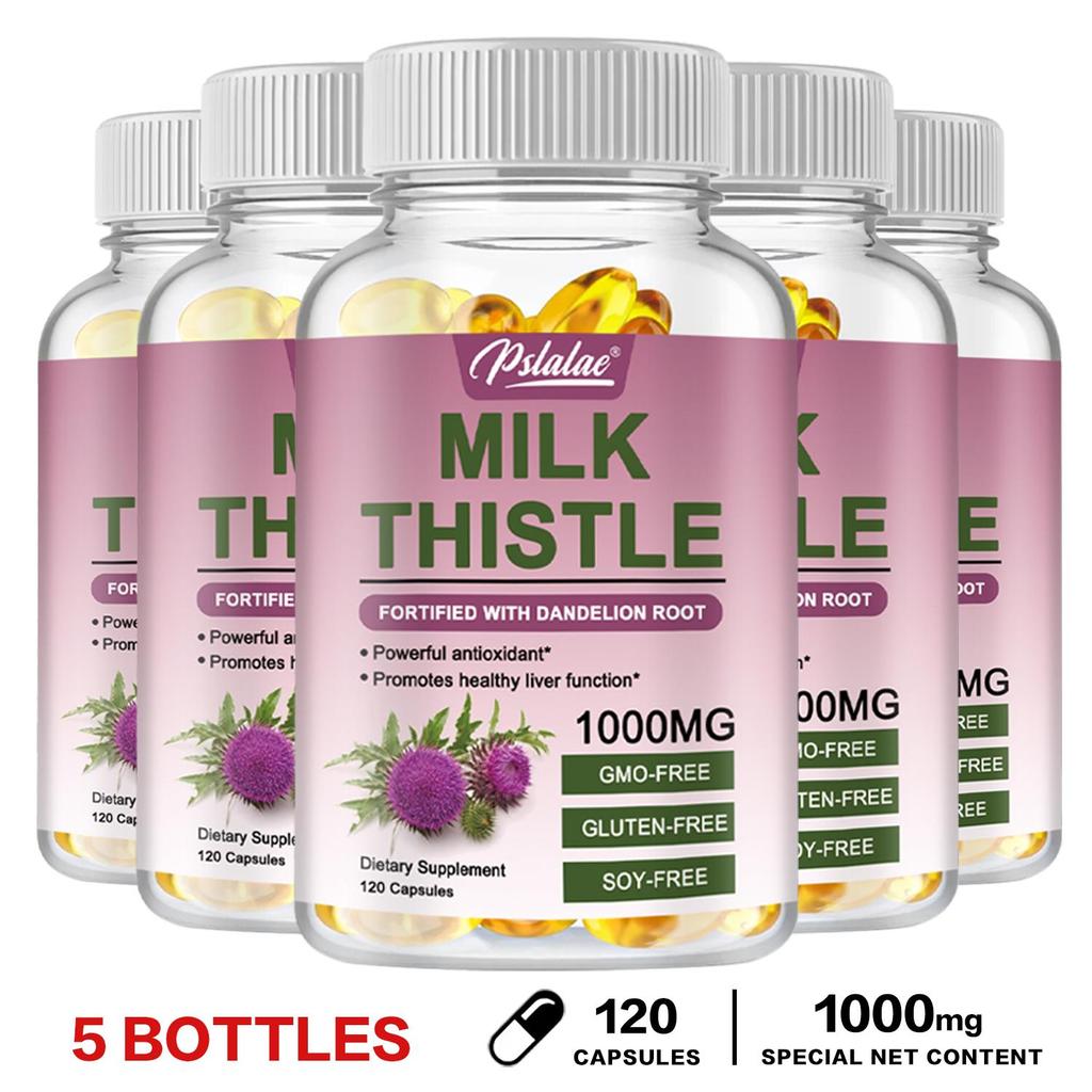Organic Milk Thistle Capsules, Milk Thistle Extract Mixture, Nutritional Supplement, Suitable for Both Men and Women.