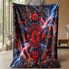 Manchester United Theme Blanket Soft Flannel Blanket Plush Throw Blanket Cozy Sofa Bed Blanket for Home Decor