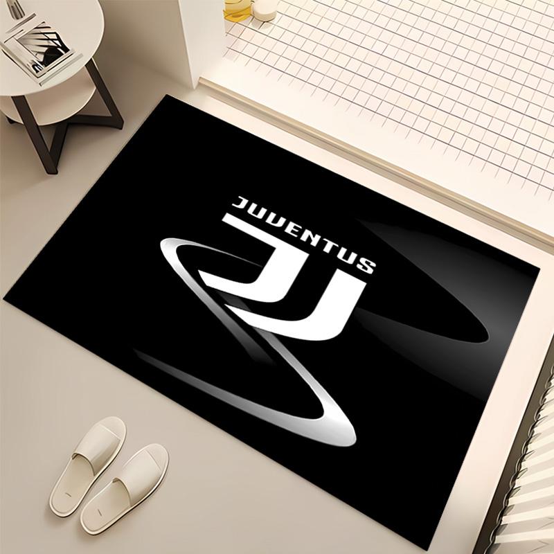 1pc Juventus FC logo Print Area Rug - Soft, Washable Non-Slip Indoor Mat, Living Room, Home Office Decorative Rug,Office Decorative