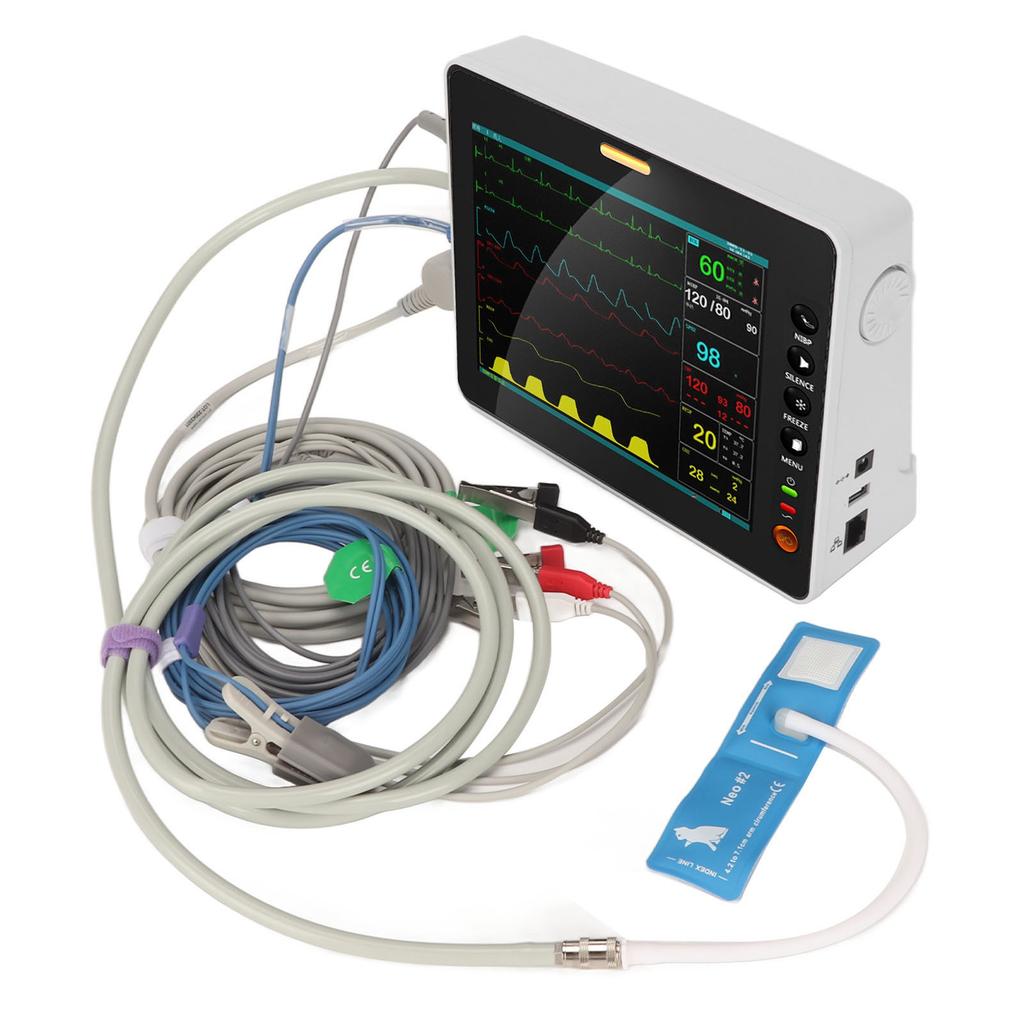 Digital Veterinary Blood Pressure Monitor 6 Parameter Veterinary Monitor with Big Screen for Pets