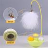 Interactive Cat Tumbler Toy ABS Base with Feather Rolling Ball Pet Toy Reduce Boredom Destructive Behavior Pouch Egg Tumbler Toy
