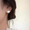 Su Chuang S925 Sterling Silver Brushed Oval Arc Earrings - Minimalist Korean Design