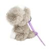 [BESTEVER] Fluffy Furries Plush Keychain Bag Charm - Shih Tzu Dog (46264) - Premium Rabbit Fur Mascot Keyring with Ring, Hook, and Silicone Zip Tie -