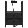 Nightstand Set of 2 Black Oak Effect 40 X 31 X 60 Cm