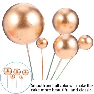 42Pcs Foam Ball Dessert Toppers Premium Cake Inserts No Tools Needed Easy To Use for Birthday Christmas Wedding Celebration