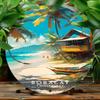 Boracay Philippines Xcm Round Aluminum Wall Sign Vintage Carved UV Scratch Resistant Waterproof PreDrilled