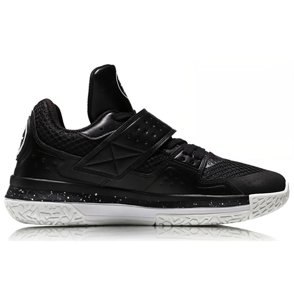 Li Ning Battle Armor Abrasion Resistant Breathable Low top Basketball Shoes Men's Standard Black ABAN059-2