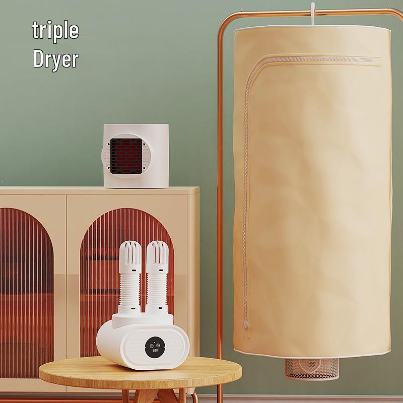 Портативная многофункциональная сушилка: Компактная сушилка для одежды и обуви с обогревом и подогревом для ног