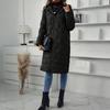 Lange gesteppte Pufferjacke für Damen, lässige, leichte, mit Reißverschluss, mit Kapuze, Winter, knielang, gefütterte Oberbekleidung