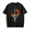 Spirit King Samurai Maske Katana Grafik T-Shirt Reines Baumwoll-T-Shirt