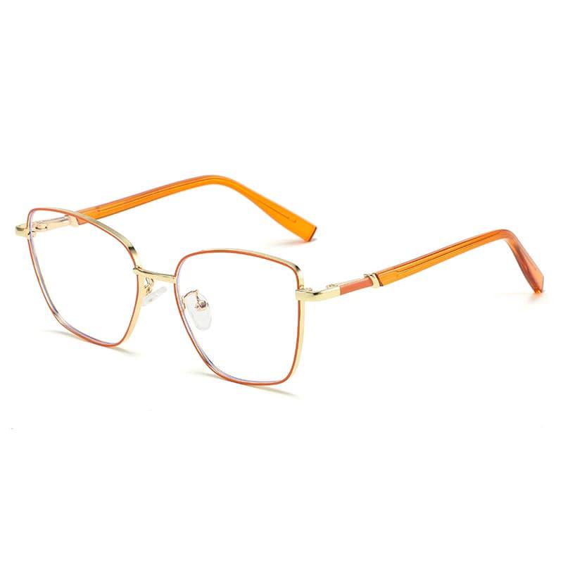 Unisex Cat Eye Frame Optical Glasses Fashion Anti Blue Light Plain Eyewear Oversized Computer Finished Prescription Eyeglasses