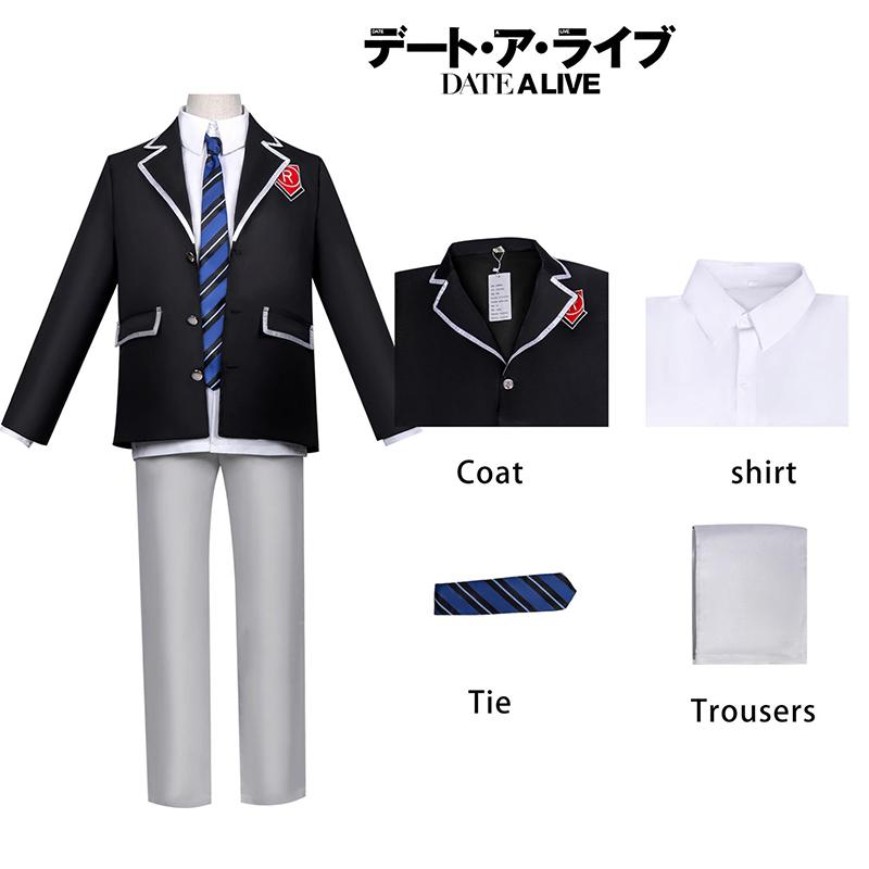 Date A Live Itsuka Shido & Yatogami Tohka Cosplay Costume, School Uniform Set for Anime Fans & Halloween Parties