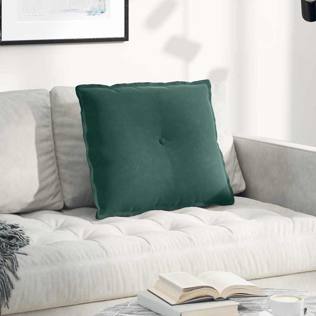 Back Cushion Dark Green 60 x 50 cm Cord Fabric