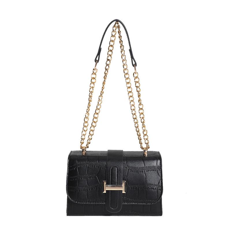 Trendy Pu Material Small Square Shoulder Bag With Chain Design For Everyday Use