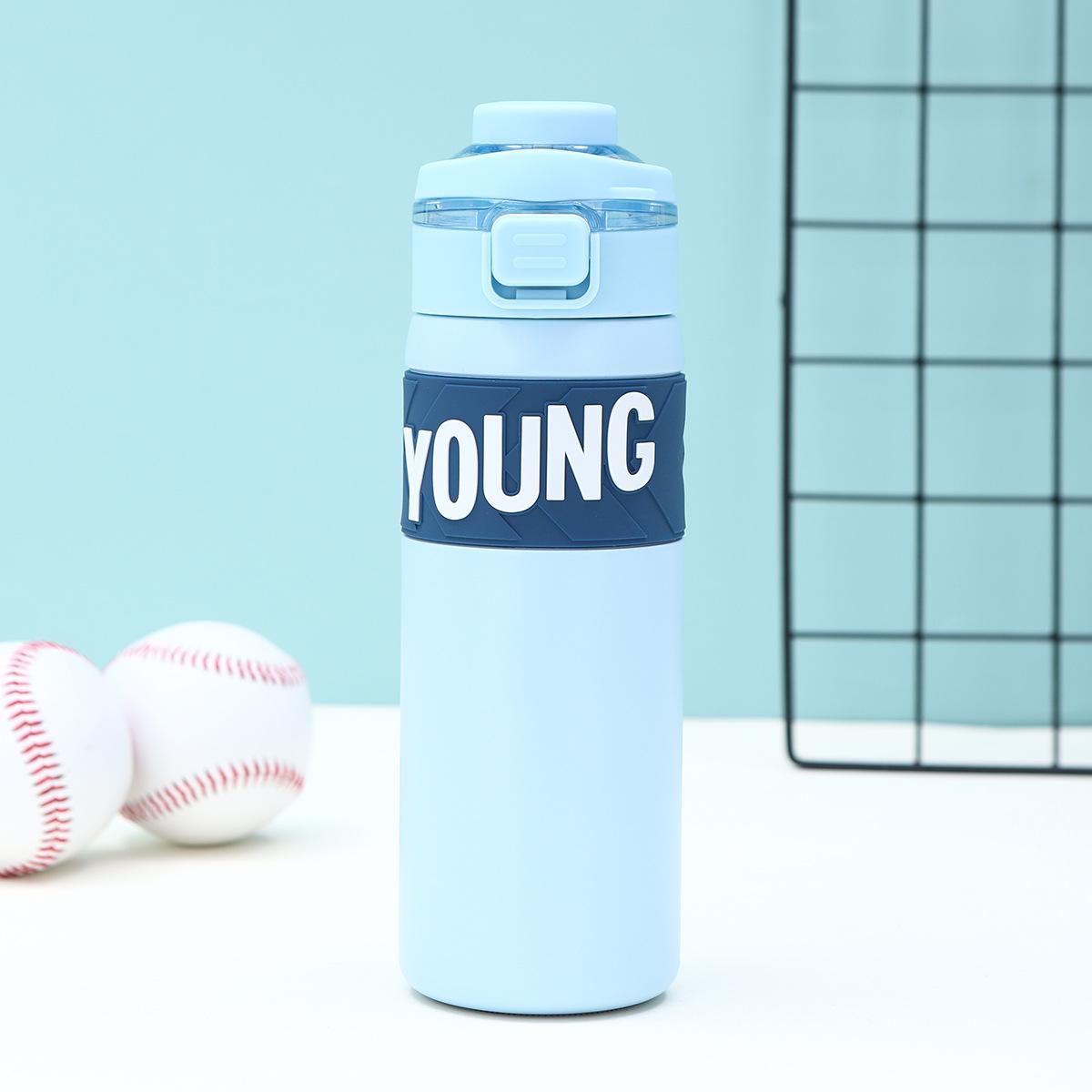 

New Stylish Stainless Cup Student Water Cup Double SJump Thermos Cup Womens Big Cap Cup Durable Durable Useful 650ml