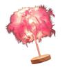 Feather Table Lamp Light Luxury Bedside Lamp Night Light for Bedroom Living Room Party Wedding