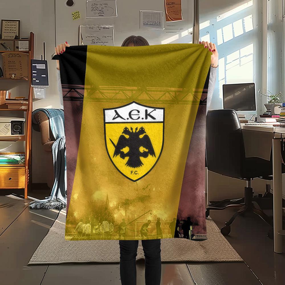 AEK Athens F.C FlAannel Blanket, High quality Comfortable for All Seasons, Home Decor, Warmth and Comfort