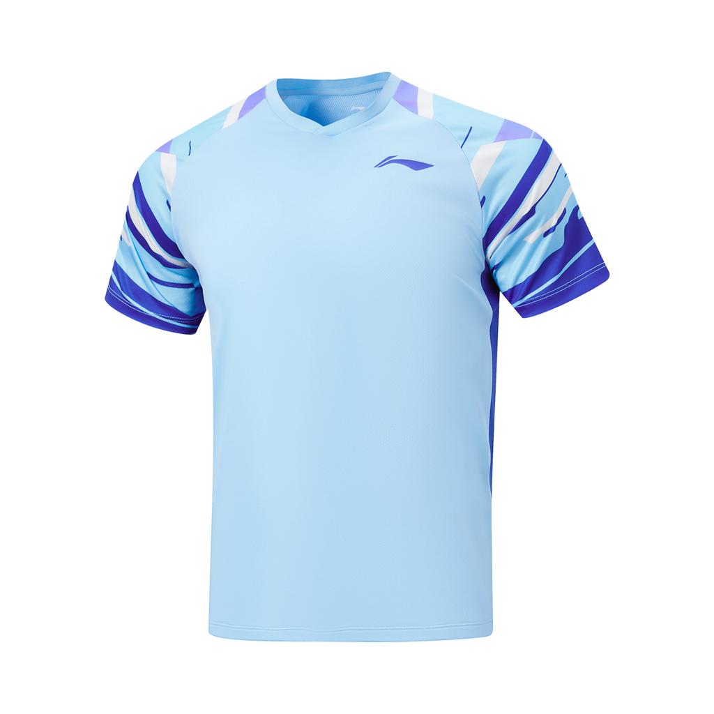Li Ning Badminton Collection Badminton Jersey Set Unisex Moon White Blue AATW015-3
