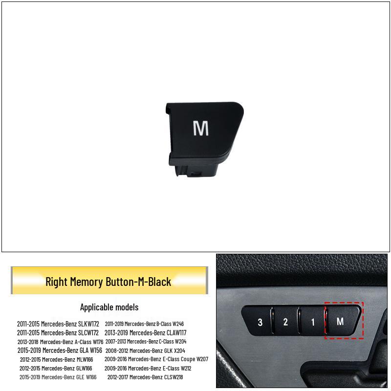 Kompatibler Memory-Schalterknopf für Mercedes-Benz C-Klasse, E-Klasse, GLK, ML-Klasse, C200, E300 Sitzeinstellung.