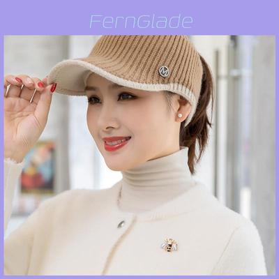 Lightweight Knit Open Top Hat For Women With Letter Embroidery For Outdoor Warmth
