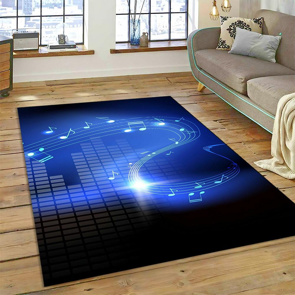3D Creative Musical Note Piano Art Carpet Rug for Home Living Room Bedroom Sofa Doormat Decor,Child Area Rug Non-slip Floor Mat