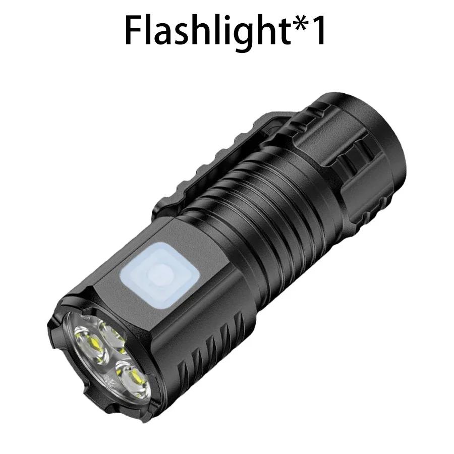 New Ultra Bright Flashlight 6*P35 LED Mini Outdoor Powerful Torch USB Rechargeable Waterproof Light With Magnet Emergency Lamp