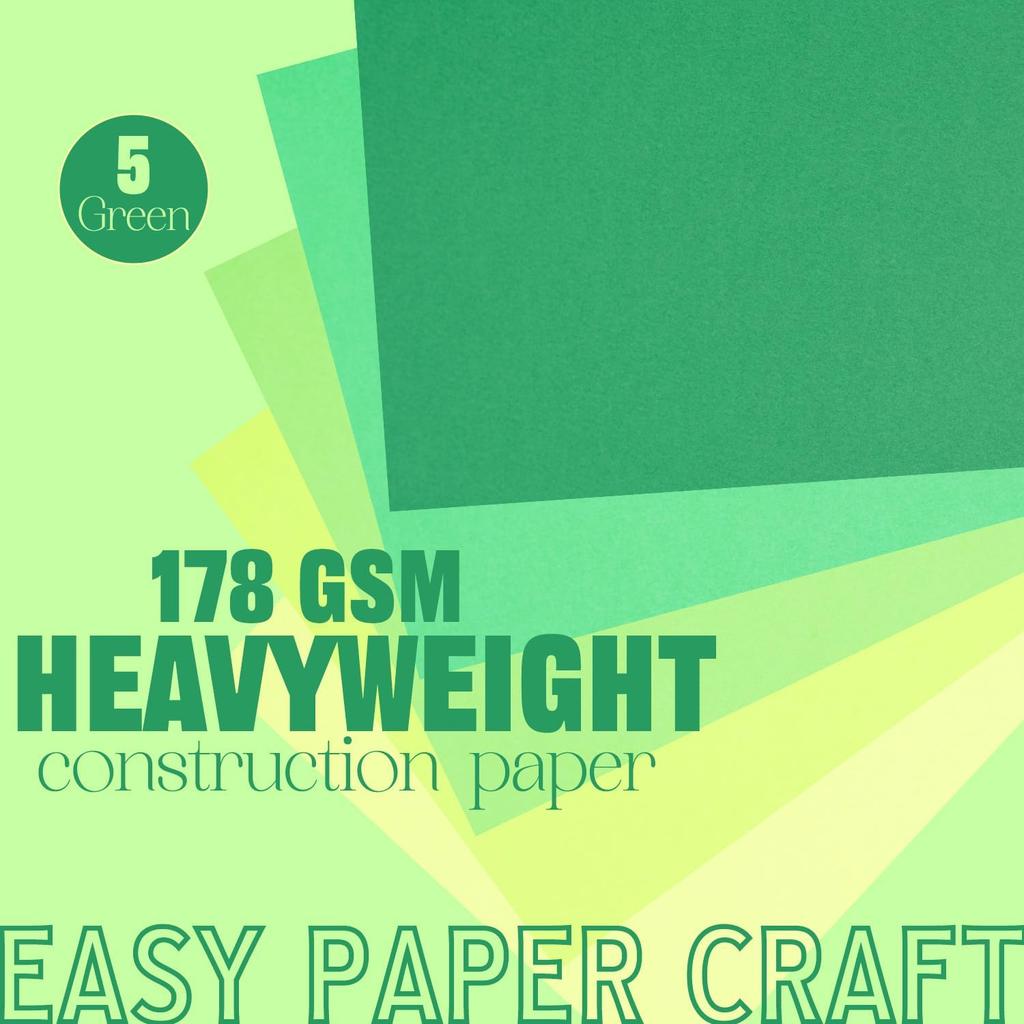 Colored Paper 8.5inx11in,50 Sheets,Set of 5 Colors,Rainbow Colored Paper 178g/65lb Heavyweight Construction Paper for Kids Bulk School Supplies Art