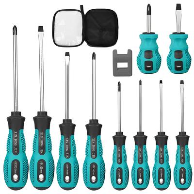 10 Stück Mehrzweckgriff Schraubendreher Set Mit Magnetisch Isoliert Sicherheitsreparatur Handwerkzeug Kreuz Metrisch Schlitz Schraubendreher