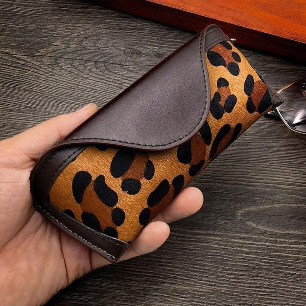 Glasses Clip Pu Leather Glasses Bag Plush Sunglasses Eyeglass Bag Glasses Storage Bag Outdoor