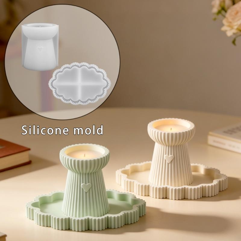 Food Grade Silicone Heart Shaped Candle Making Mould For Home Decoration And Gift Crafting