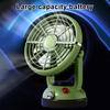 Ventilatore Portatile da Campeggio 1200mAh Ricaricabile con Gancio Appeso Piccolo Ventilatore da Soffitto per Tenda Camper Letto Auto