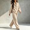 Women's Fall Winter Two-Piece Set Thick Warm Loose Fit Casual Loungewear