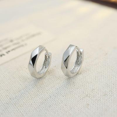 925 Sterling Silber Rhombus Ohrringe - Trendige Unisex High-End Minimalistische Ohrringe
