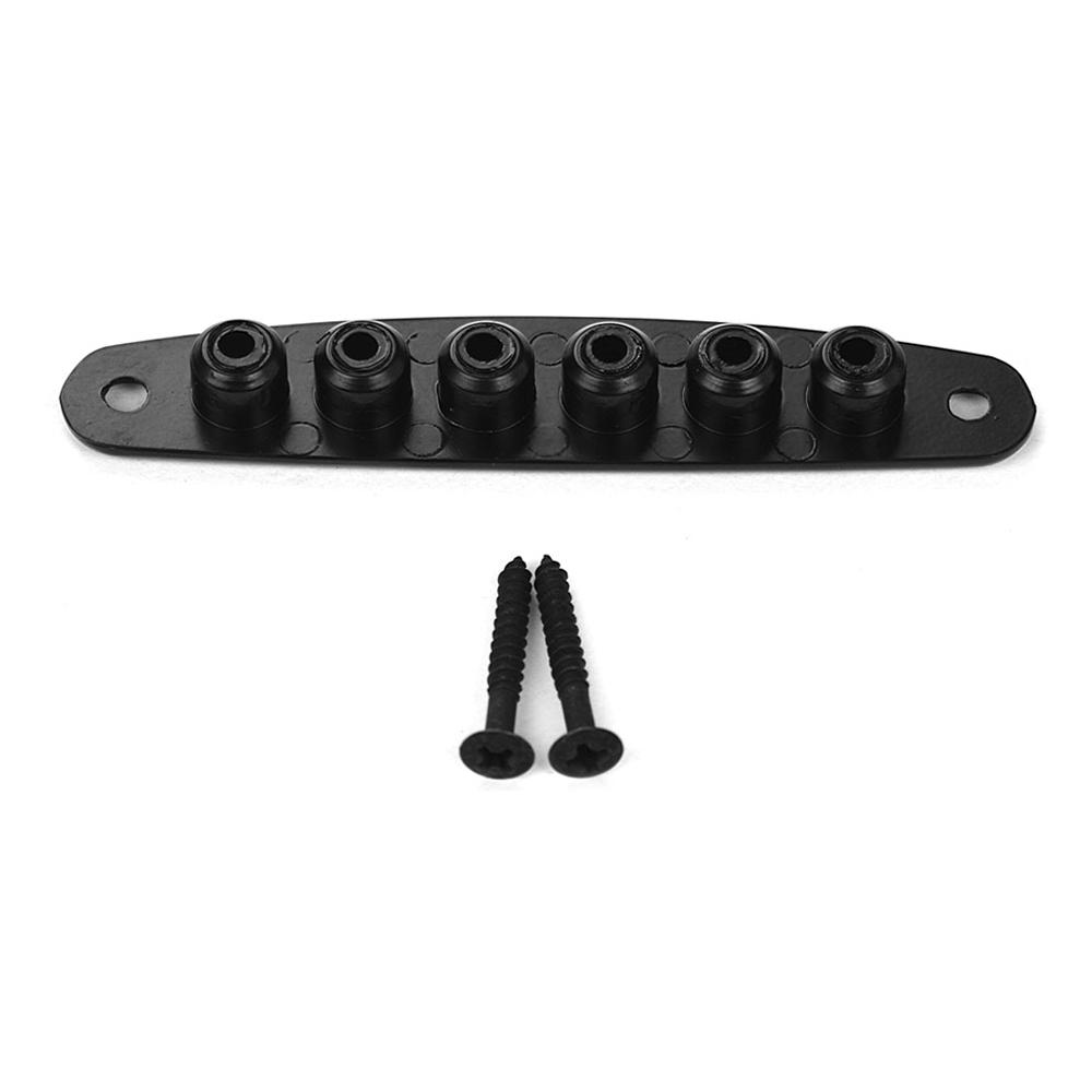 Ersatzteile für E-Gitarren: Metallbrücke, Saitenführung durch den Korpus, Hülsen, Buchsenplatte für Gitarren